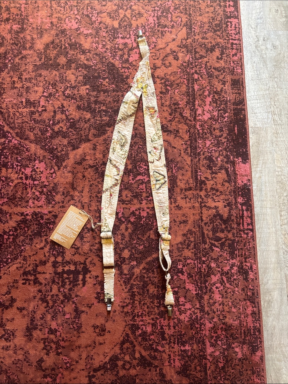 Magnolia Pearl Cream Embroidered Suspender Straps